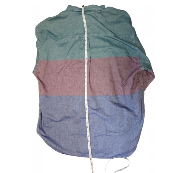 Eddie Bauer Color Block Shirt Blue Green Red Mens Outdoors 100% Cotton XXLT - Picture 11 of 14